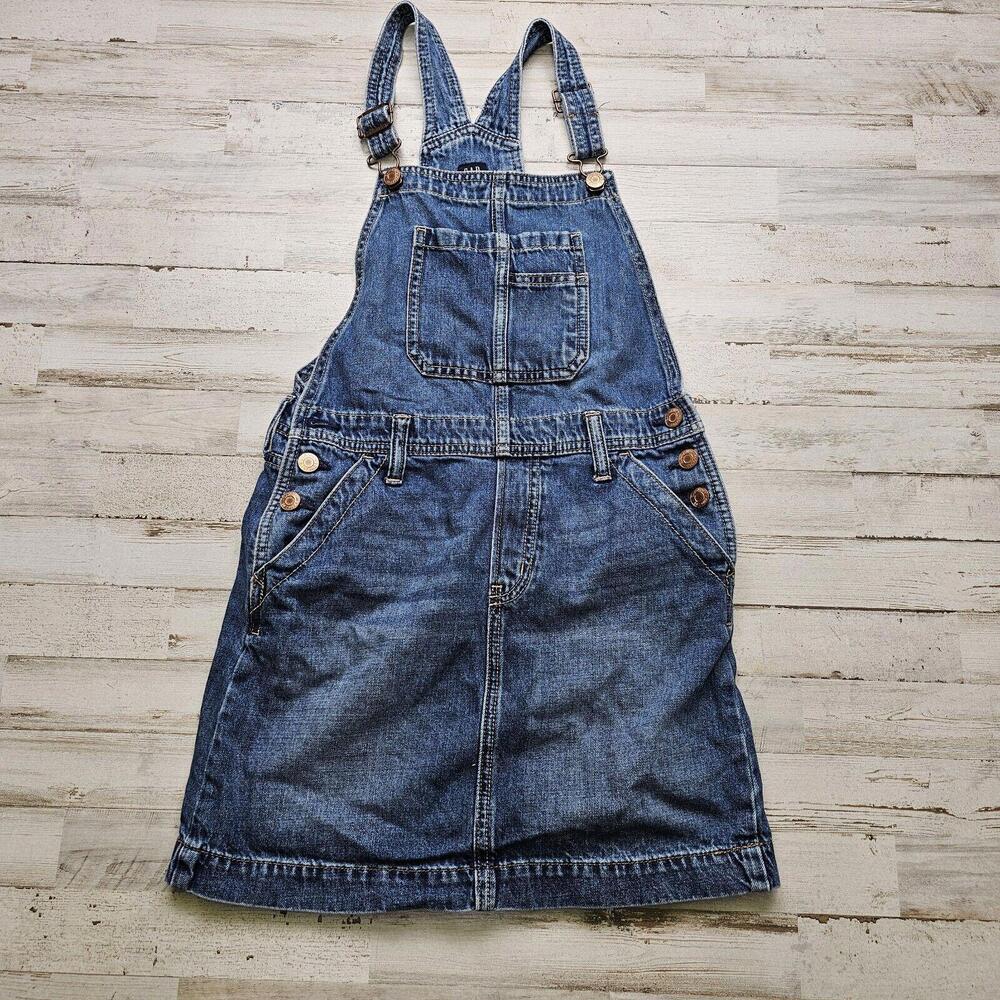 Gap Kids Denim Overall Dress - Girls Size L (10-11) - Medium Wash - REPOSH